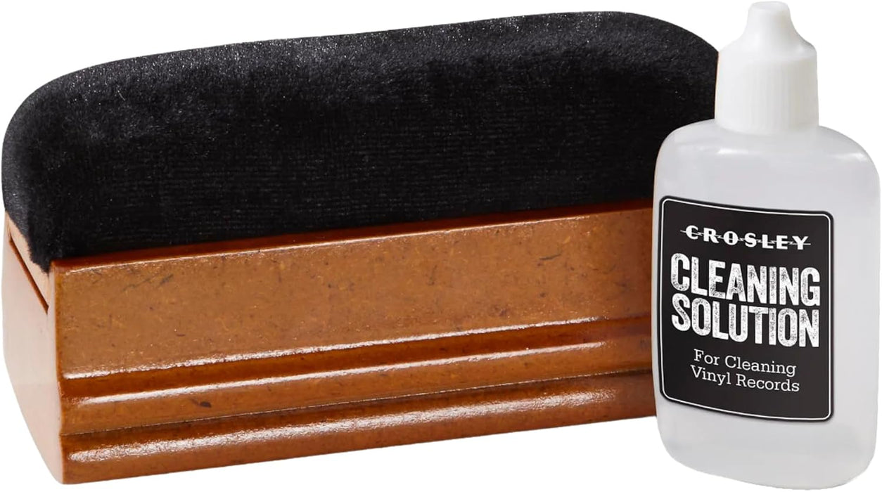 Crosley AC20 Turntable Record Maintenance Kit with Cleaning Solution and Velvet Brush
