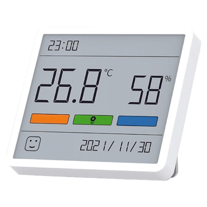Indoor Thermometer Hygrometer with Large Digital Date Clock