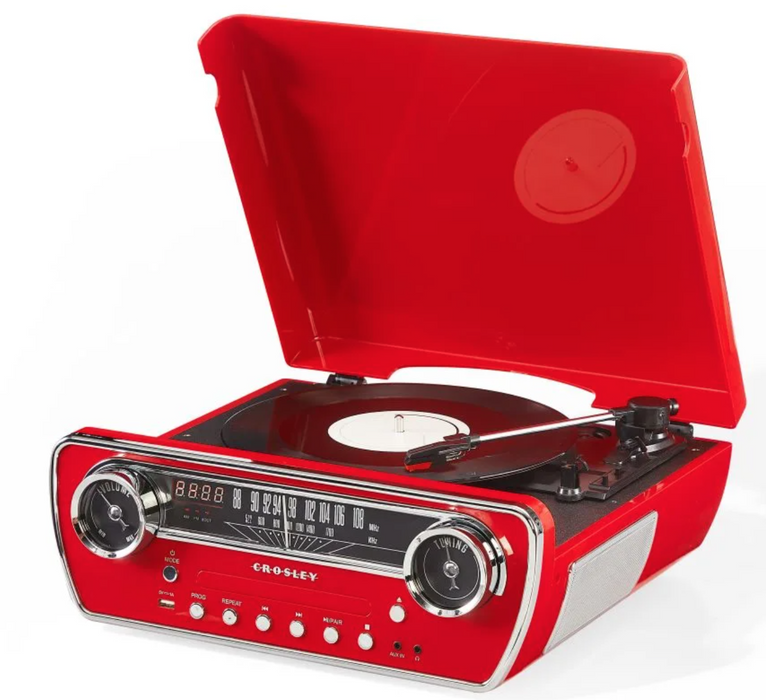 Powel 7-In-1 Record Player In Red