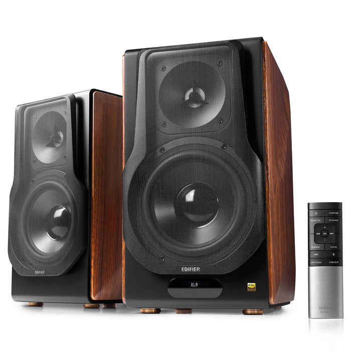 Certified Refurbished Edifier S3000MKII Active Speakers, Powered Wireless Bookshelf Speakers with Aluminum Diaphragm Mid-Bass Drivers and Planar Magnetic Tweeters, Bluetooth 5.0 and Hi-Res Audio