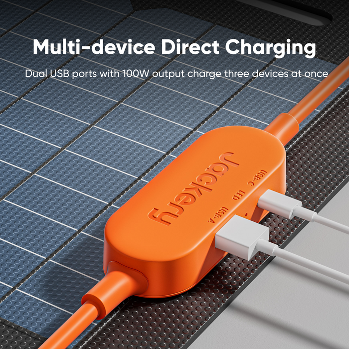 Jackery SolarSaga 100 Air ETFE Foldable Solar Panel, 100W Portable Solar Charger with High Efficiency Monocrystalline Cells, Ultra-Slim & Lightweight Design, IP67 Waterproof for Explorer Power Stations, Off-Grid Camping and Van Life