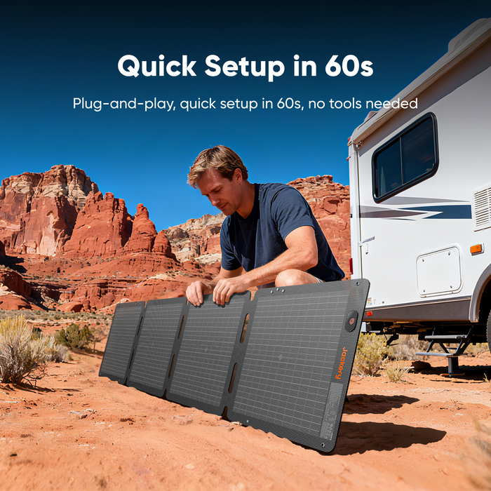 Jackery SolarSaga 100 Air ETFE Foldable Solar Panel, 100W Portable Solar Charger with High Efficiency Monocrystalline Cells, Ultra-Slim & Lightweight Design, IP67 Waterproof for Explorer Power Stations, Off-Grid Camping and Van Life