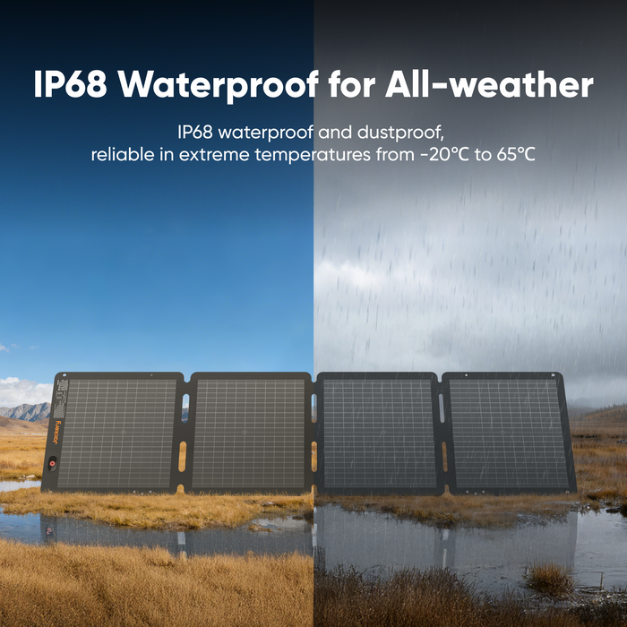 Jackery SolarSaga 100 Air ETFE Foldable Solar Panel, 100W Portable Solar Charger with High Efficiency Monocrystalline Cells, Ultra-Slim & Lightweight Design, IP67 Waterproof for Explorer Power Stations, Off-Grid Camping and Van Life