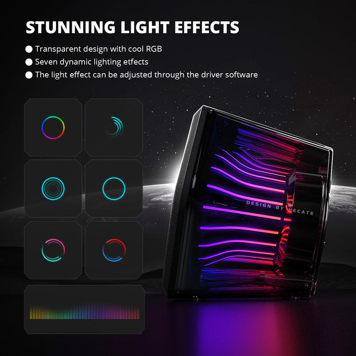 Edifier G2000PRO Desktop 2.0 Computer Gaming Speakers, Bluetooth USB 3.5mm AUX Inputs RGB Lights, 7.1 Surround Sound Multimedia Speaker for PC Laptop Woofer