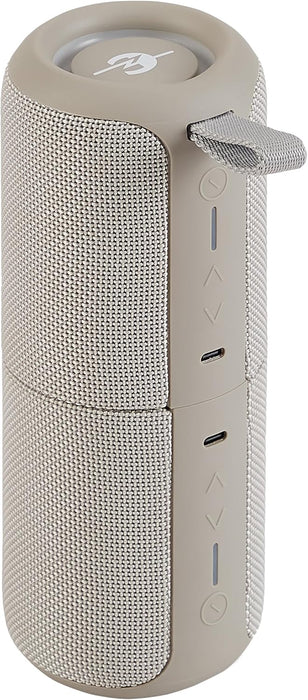 Crosley CR3080A-DU Duo 2-in-1 Stereo Portable Bluetooth Speaker, Dune | IP67 Waterproof/Dustproof, 360 Stereo Sound, Speaker Separates for Surround Sound, Transmit With Up To 30 Feet Between Them