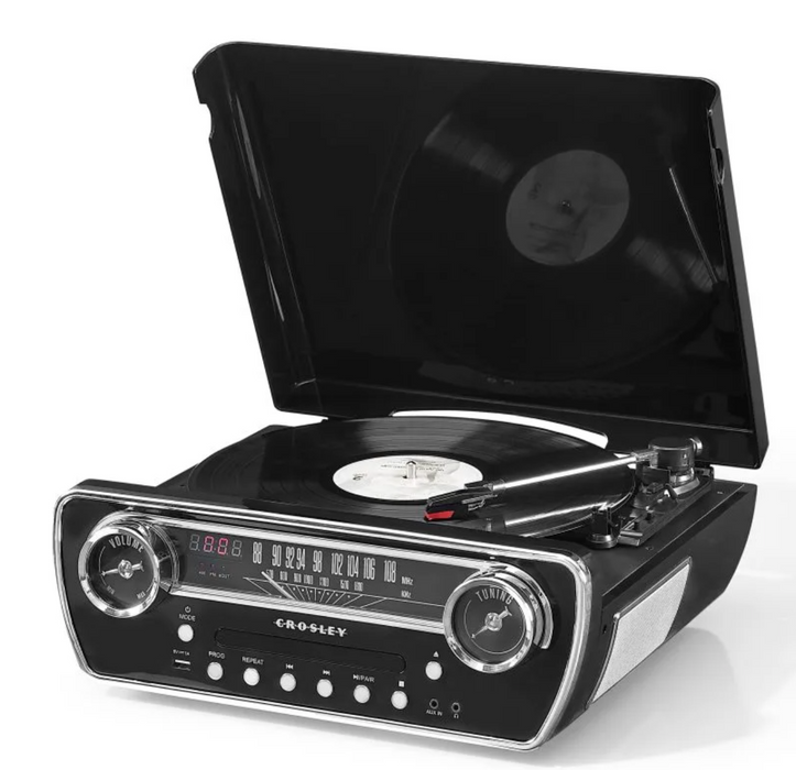 Powel 7-In-1 Record Player In Black