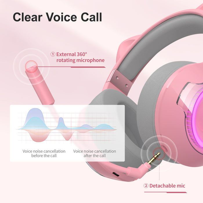 Edifier G4BT Wireless Gaming Over-Ear Headset - Pink