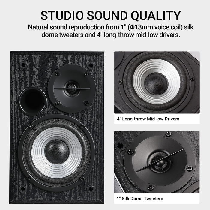 Edifier R990BT 2.0 Active Multimedia Speakers - Bluetooth Bookshelf Speakers - Powered Studio Monitor Speaker - MDF Enclosure - 24W RMS (Pair)