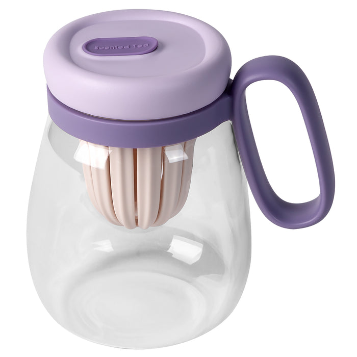 Ventray Home Tea Separation Cup with Straw - 850ml/28.7oz - Purple