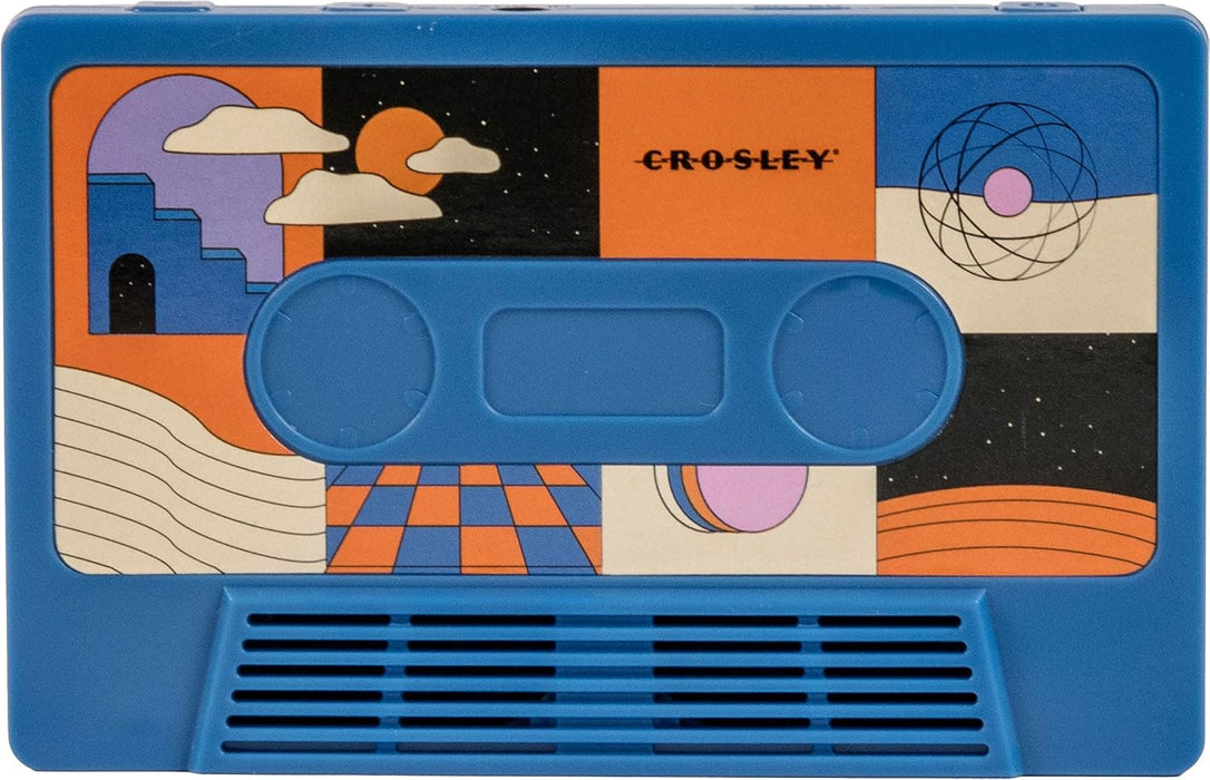 Crosley CR3045CO-SU Cassette Tape Bluetooth Speaker, Surreal Cobalt | Bluetooth In, Pair Speakers for Stereo Sound (Second Speaker Sold Separately), Rechargeable Lithium-Ion Battery