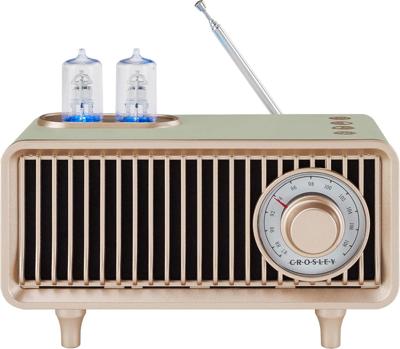 Crosley CR3043A-MT Milton Radio, Mint | FM Radio, Bluetooth In, Up to 20 Hours of Listening at 50% Volume, Rechargeable Lithium-Ion Battery, Built-in Speaker