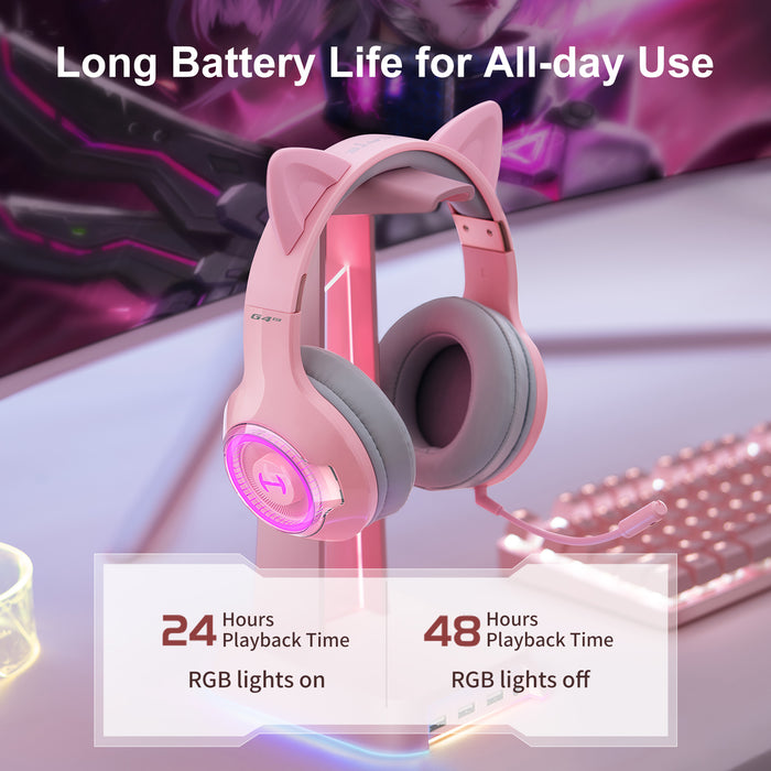 Edifier G4BT Wireless Gaming Over-Ear Headset - Pink