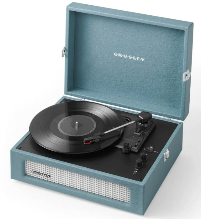 Voyager Record Player In Washed Blue