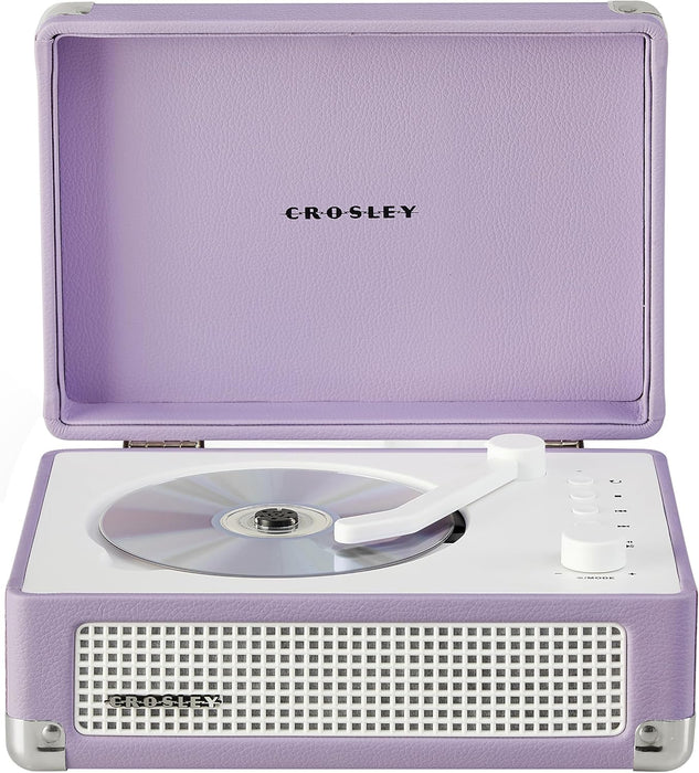 Crosley CR3505A-LN Cruiser Retro Portable CD Player with Stereo Bluetooth Speakers and FM Radio