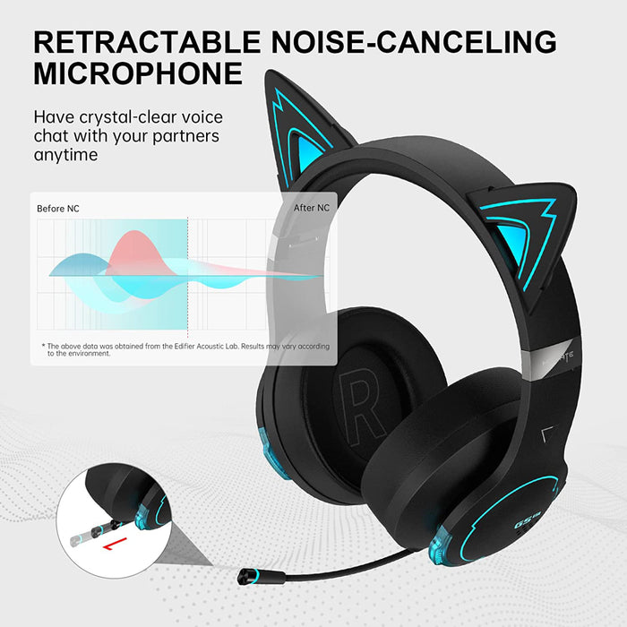 Edifier G5BT CAT Wireless Bluetooth Wired Cat Ear Gaming Headset with Mic