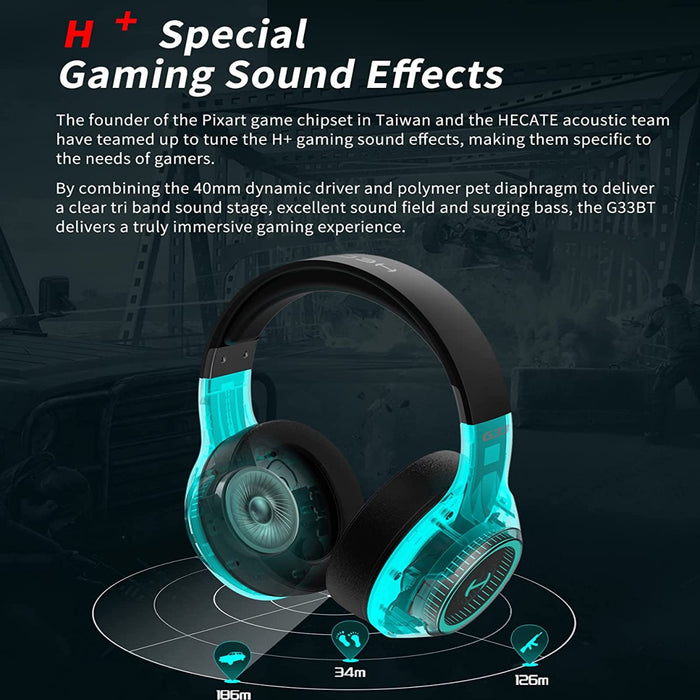 Edifier Hecate G33BT Wireless Gaming Headset for PC/PS5/PS4/Switch