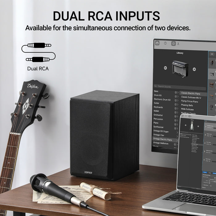 Edifier R990BT 2.0 Active Multimedia Speakers - Bluetooth Bookshelf Speakers - Powered Studio Monitor Speaker - MDF Enclosure - 24W RMS (Pair)