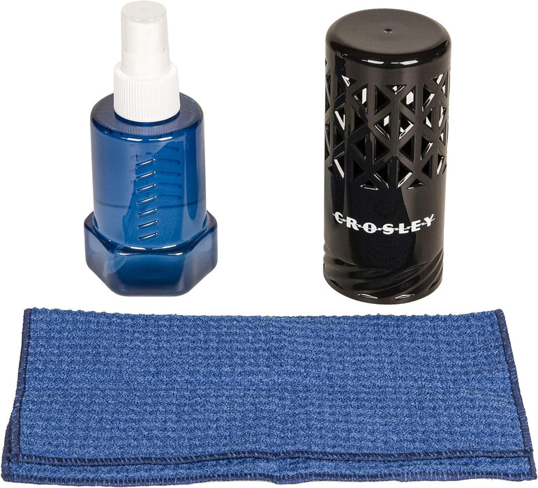 Crosley AC1037A Anti-Static Vinyl Record Cleaning Set with Cleaning Solution and Microfiber Cloth