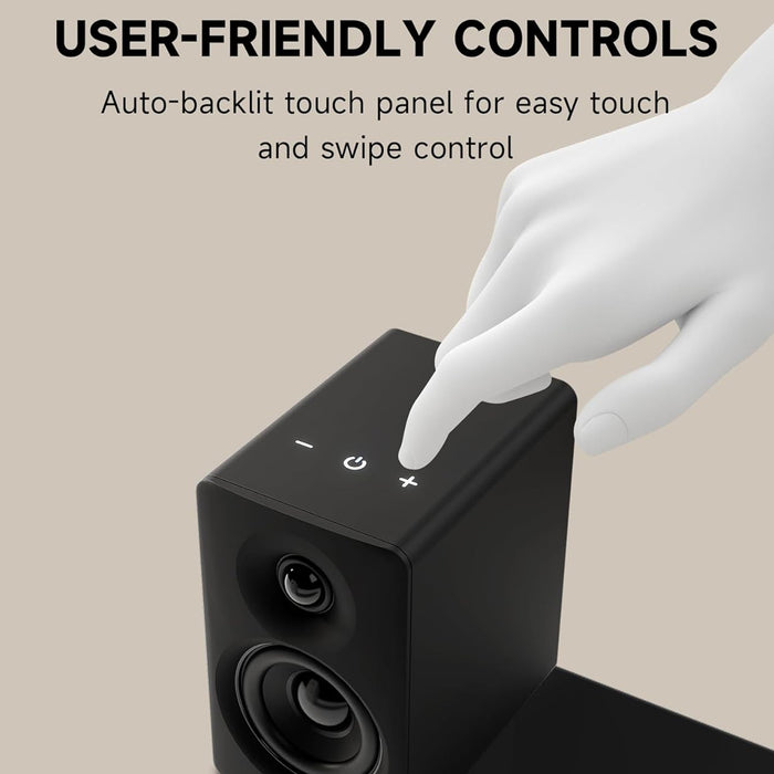 Edifier Bookshelf Speakers, 66W RMS Desktop Speakers, Hi-Res Audio & Hi-Res Wireless Audio Computer Speakers, Bluetooth V5.3 Speakers with USB-C AUX Input and Stands