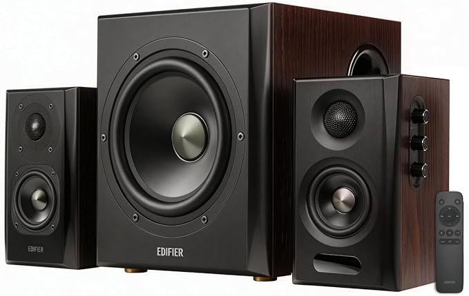 Edifier S355DB 2.1 Powered Bookshelf Speakers with 8" Wireless Subwoofer
