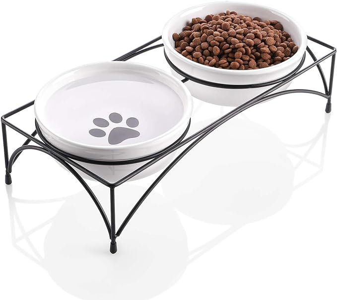 Y YHY Cat Food Bowls 4.8'' Elevated Cat Bowls with Stand, 12 Ounces