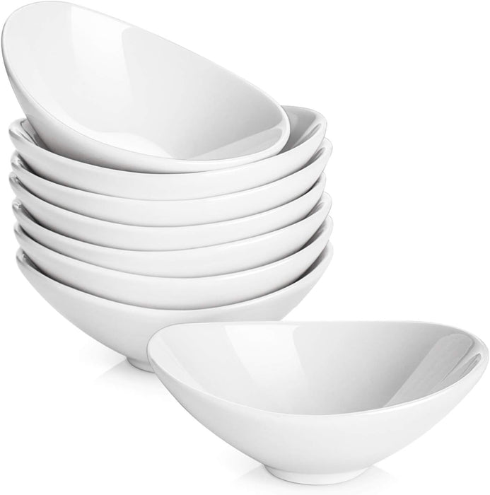 3 Oz 8 Pack White Dipping Bowls for Side Dishes, BBQ and Party Dinner