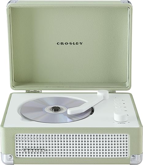Crosley CR3505A-MT Cruiser Retro Portable CD Player with Stereo Bluetooth Speakers and FM Radio