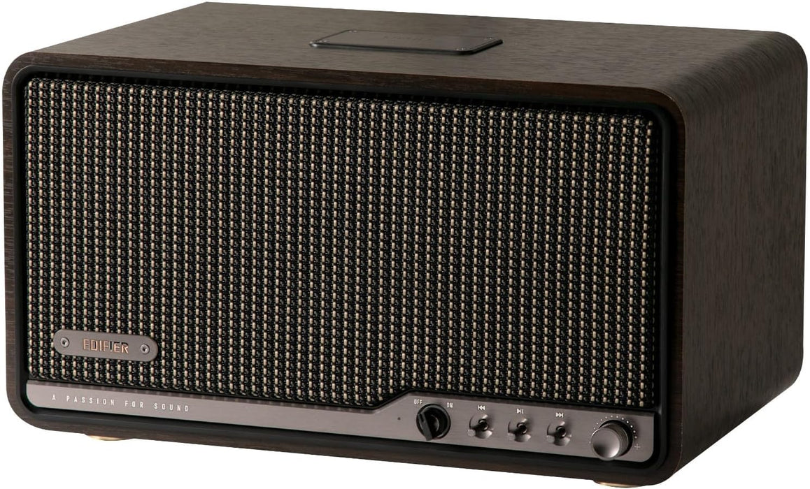 Edifier S300 Hi-Fi Tabletop Speaker, Hi-Res Audio LDAC for Wireless Multi-Room & Stereo Pairing, 80W Power Works with AirPlay 2 Bluetooth 5.4 USB-C AUX Inputs, Retro Design with Remote