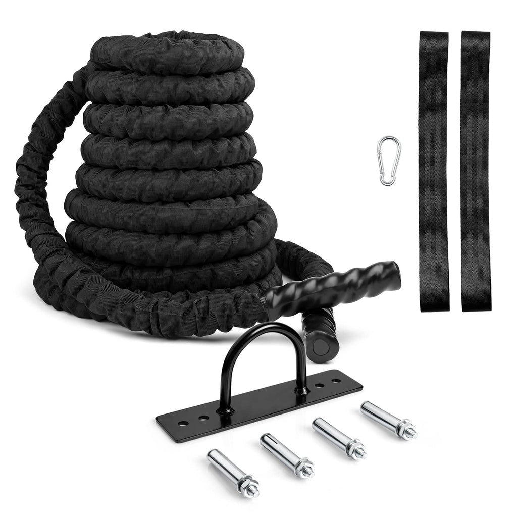 Battle Ropes with Anchor Strap Wall Mount Kit 1.5 in X 50 Ft — Sixale  Outlets