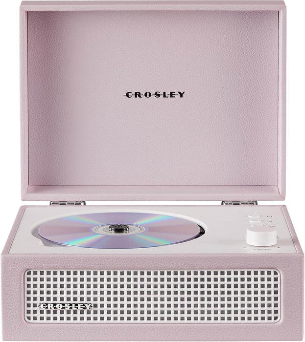 Crosley CR3517A-AM Voyager Cd Player, Amythest | CD Player, Bluetooth In / Out, Built-in Full-Range Stereo Speakers, Portable Design with Magnetic Lid Closure