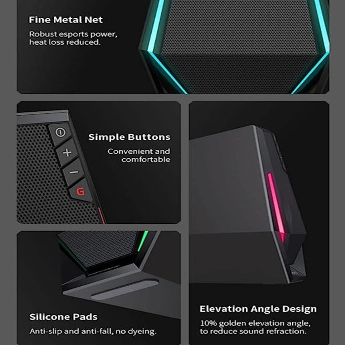 Edifier G1500 Computer Speakers, Hecate Gaming Speakers with RGB, Bluetooth 5.3, USB Input, 3.5mm AUX Input Supported