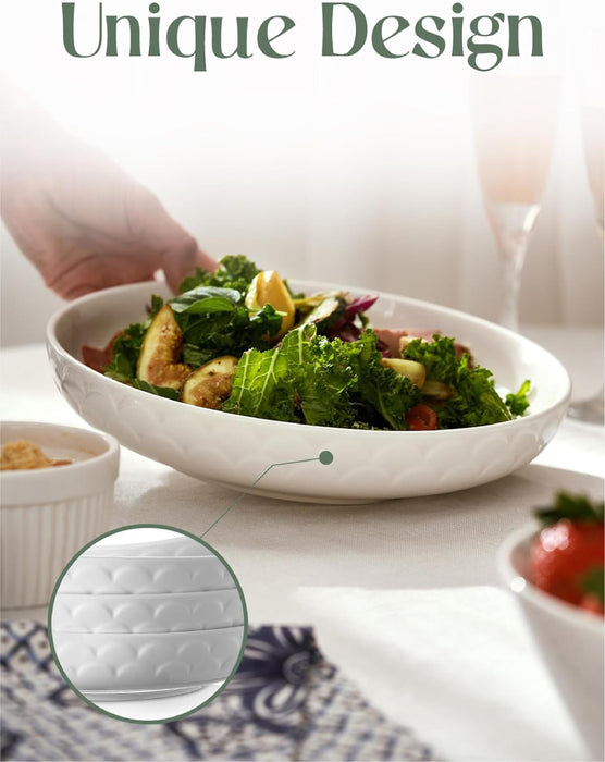 54 oz Large Pasta Bowls,Set of Shallow Dishes Dinner Bowl