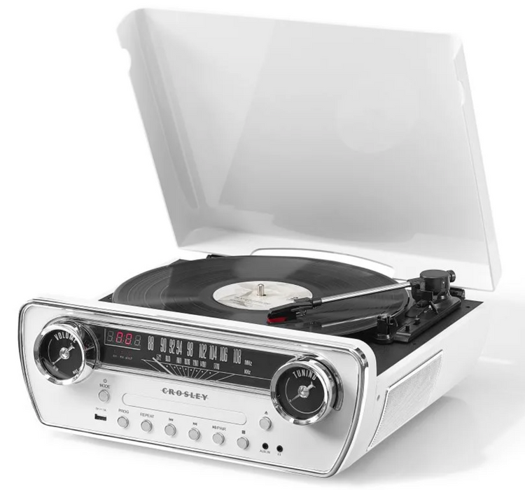 Powel 7-In-1 Record Player In White