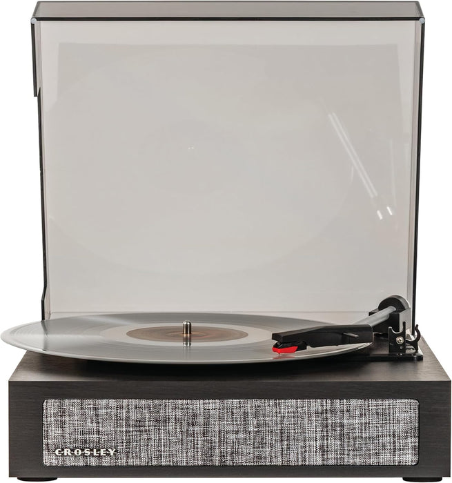 Crosley CR6042A-BK Scout Record Player, Black | 3-Speed Turntable, Stream Digital Music With Bluetooth In, Built-in Full-Range Stereo Speakers, Aux Input, RCA Output