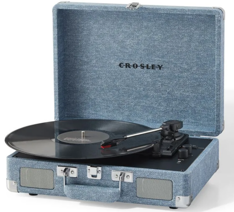 Cruiser Plus Record Player In Washed Denim