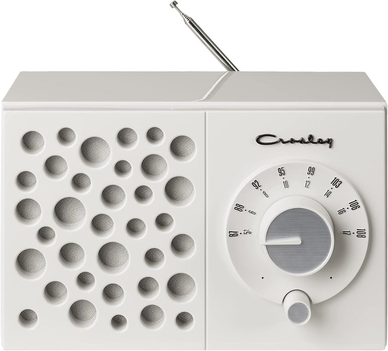 Crosley CR3042A-WS Maverick Radio, White Sand | AM/FM Radio, Stream Digital Music With Bluetooth In, Built-in Full-Range Speaker, Analog Tuner, Extendable Antenna