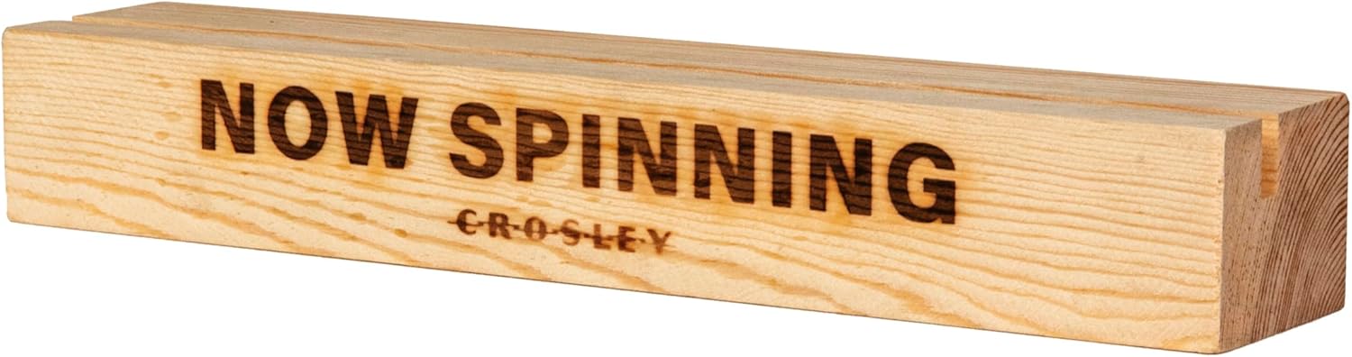 Crosley AC1015B-NA Now Spinning Vinyl Record Stand, Wooden Holder for Album Jackets, Home Music Decor, Natural