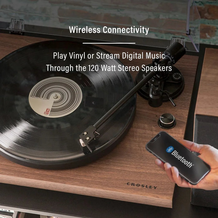 Crosley C62 Bluetooth Vinyl Record Player 120W Speakers