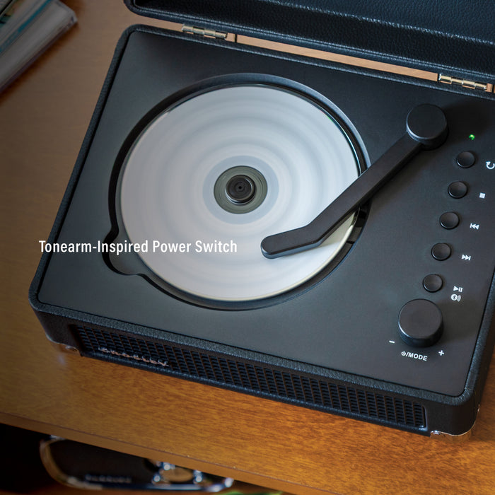 Crosley CR3505A-BK Cruiser Retro Portable CD Player with Stereo Bluetooth Speakers and FM Radio