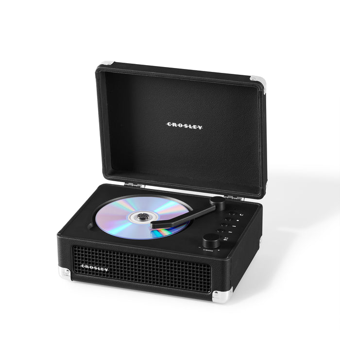 Crosley CR3505A-BK Cruiser Retro Portable CD Player with Stereo Bluetooth Speakers and FM Radio