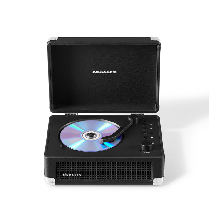 Crosley CR3505A-BK Cruiser Retro Portable CD Player with Stereo Bluetooth Speakers and FM Radio