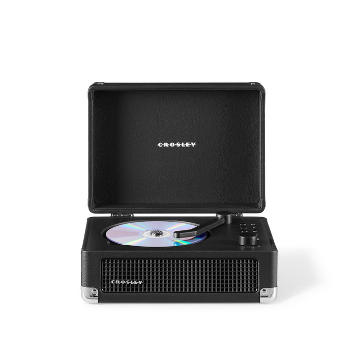 Crosley CR3505A-BK Cruiser Retro Portable CD Player with Stereo Bluetooth Speakers and FM Radio