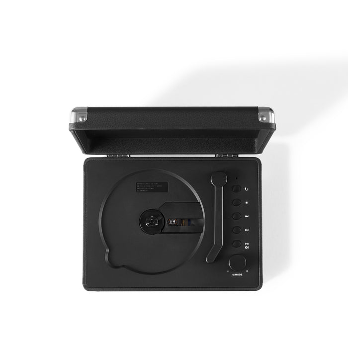 Crosley CR3505A-BK Cruiser Retro Portable CD Player with Stereo Bluetooth Speakers and FM Radio