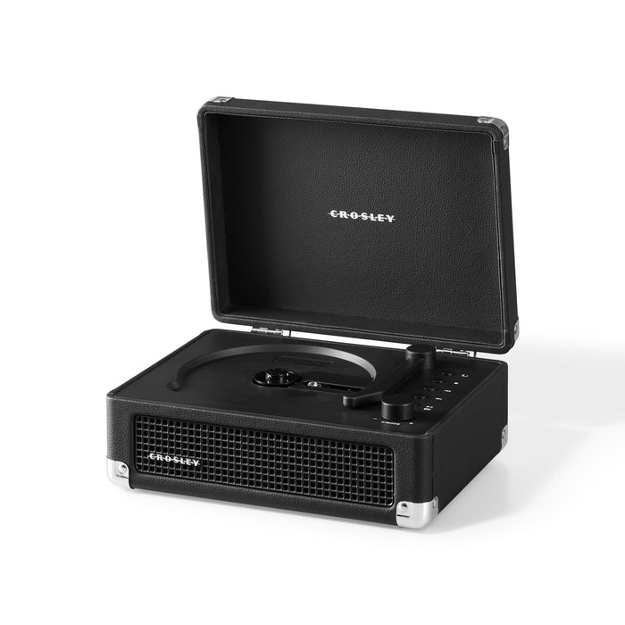 Crosley CR3505A-BK Cruiser Retro Portable CD Player with Stereo Bluetooth Speakers and FM Radio