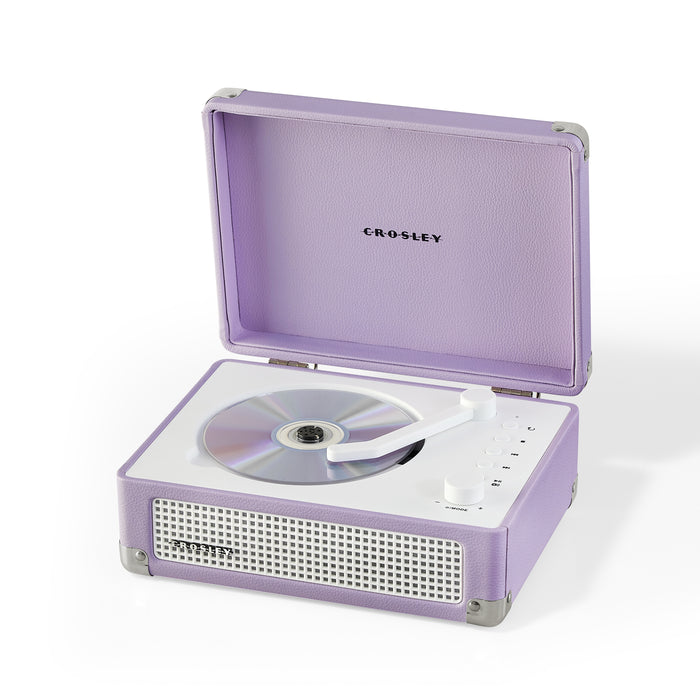 Crosley CR3505A-LN Cruiser Retro Portable CD Player with Stereo Bluetooth Speakers and FM Radio