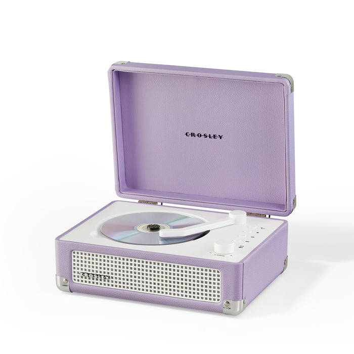 Crosley CR3505A-LN Cruiser Retro Portable CD Player with Stereo Bluetooth Speakers and FM Radio