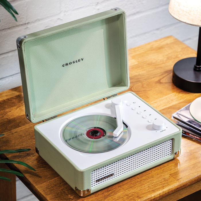 Crosley CR3505A-MT Cruiser Retro Portable CD Player with Stereo Bluetooth Speakers and FM Radio