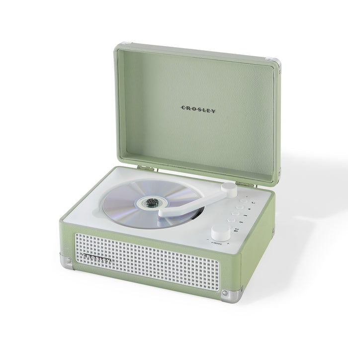 Crosley CR3505A-MT Cruiser Retro Portable CD Player with Stereo Bluetooth Speakers and FM Radio