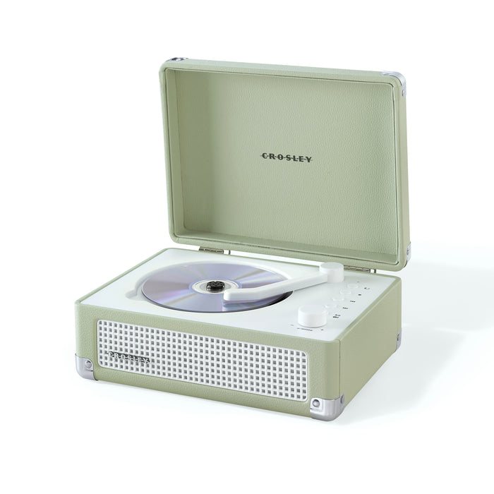 Crosley CR3505A-MT Cruiser Retro Portable CD Player with Stereo Bluetooth Speakers and FM Radio