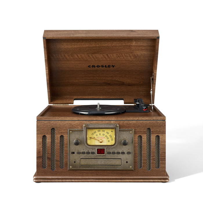 Crosley CR704B-WA Musician 3-Speed Turntable with Radio, CD/Cassette Player, Aux-in and Bluetooth